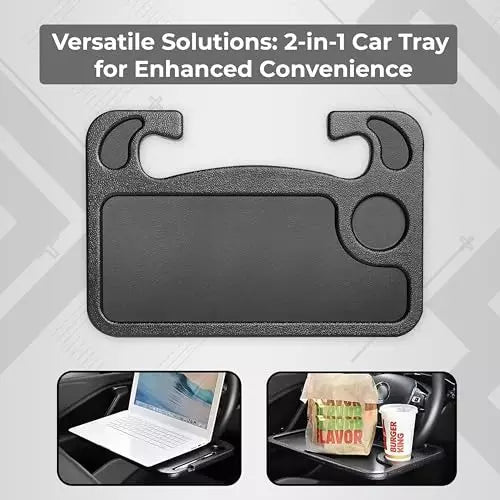Car Steering Wheel Hook Tray Table – Multipurpose Food & Laptop Holder