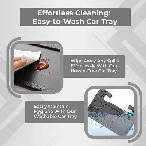 Car Steering Wheel Hook Tray Table – Multipurpose Food & Laptop Holder