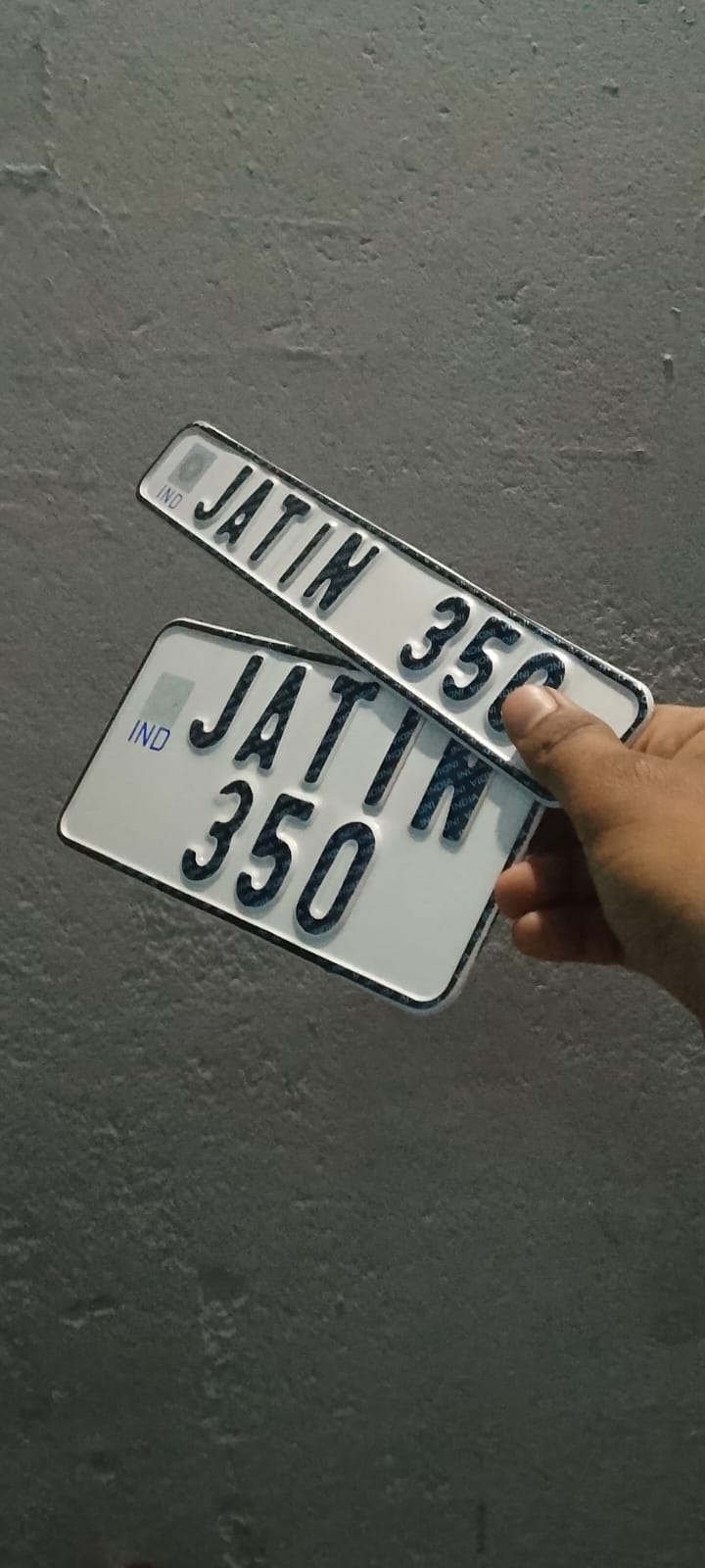 CUSTOMIZED NUMBER PLATES HSRP TYPE FOR BIKE COME IN PAIR