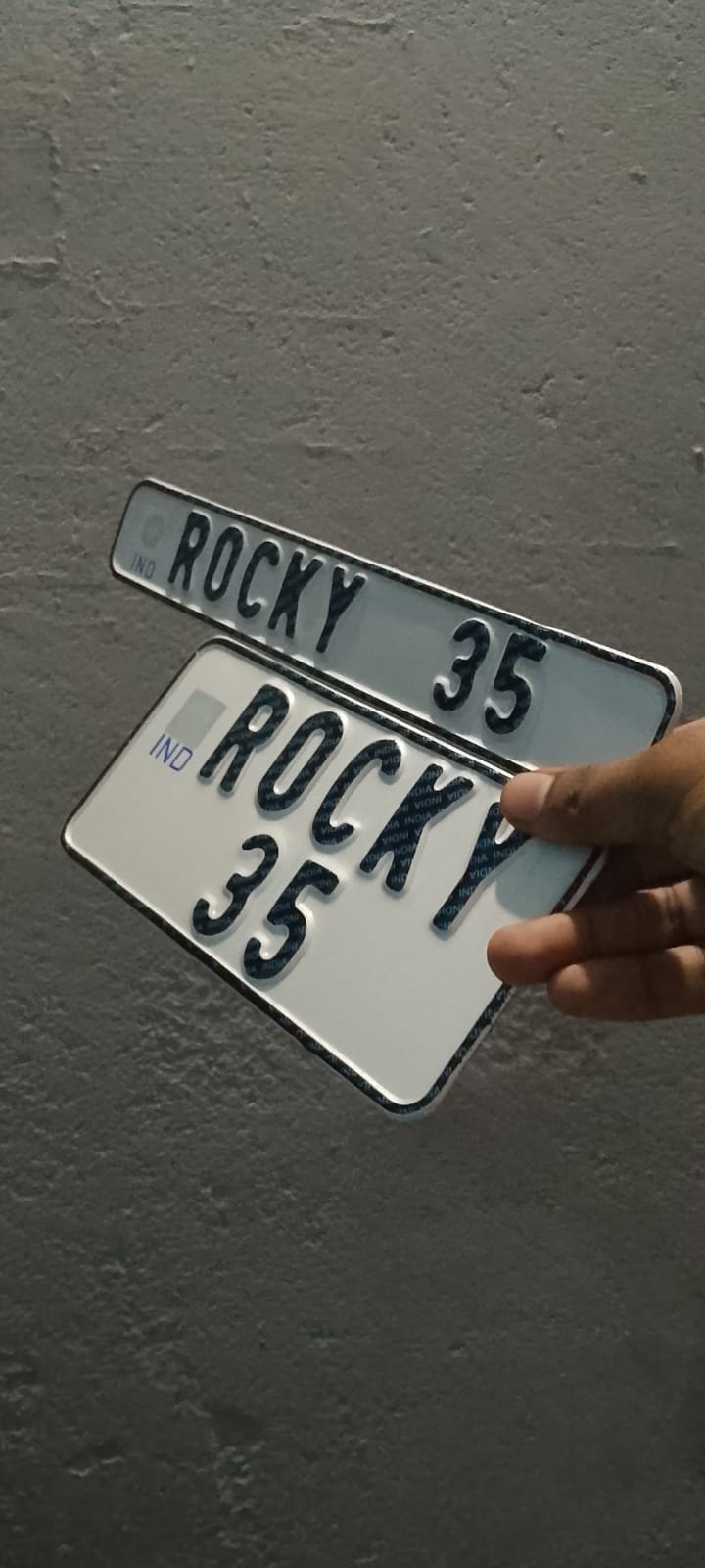 CUSTOMIZED NUMBER PLATES HSRP TYPE FOR BIKE COME IN PAIR